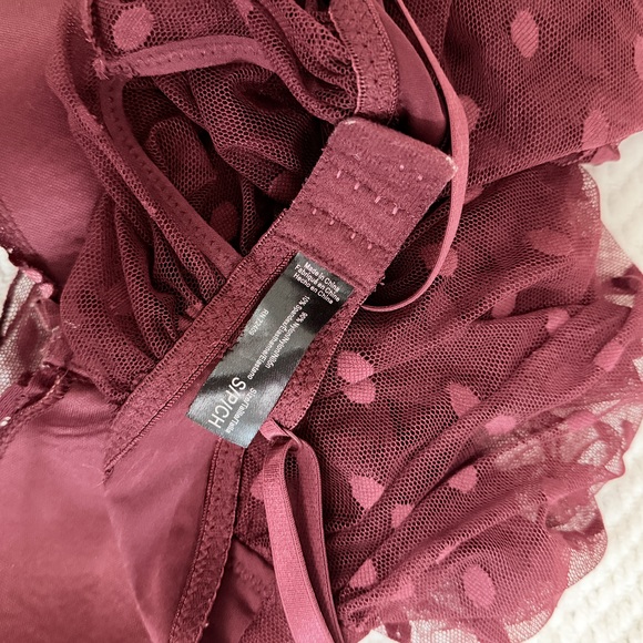 A-cup size Lace babydoll lingerie bundle size small red black - Picture 3 of 5